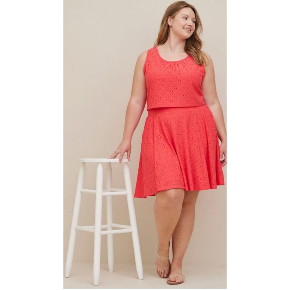 Torrid Coral Skirt Set